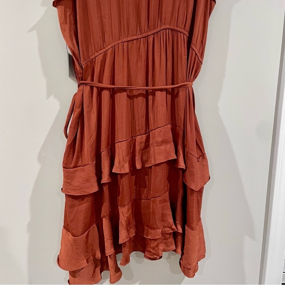 Simply Vera Vera Wang Tiered Ruffle Dress Knee Length Plus Size Romantic Ruffles - Picture 14 of 16